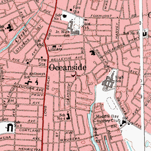 Topographic Map of Temple Avodah, NY