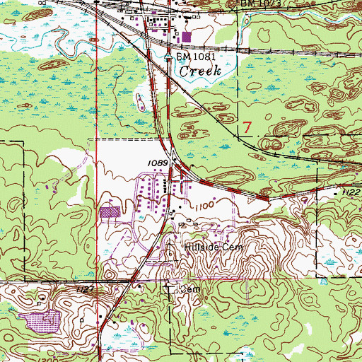 Topographic Map of Saint Francis Parish, MN