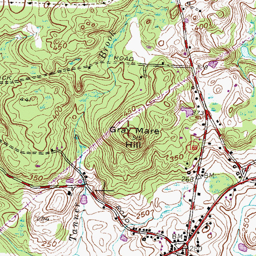 Topographic Map of Gray Mare Hill, CT