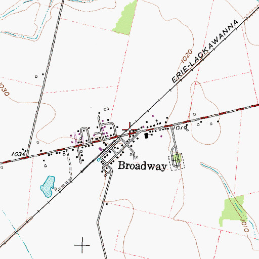 Topographic Map of Broadway Post Office, OH