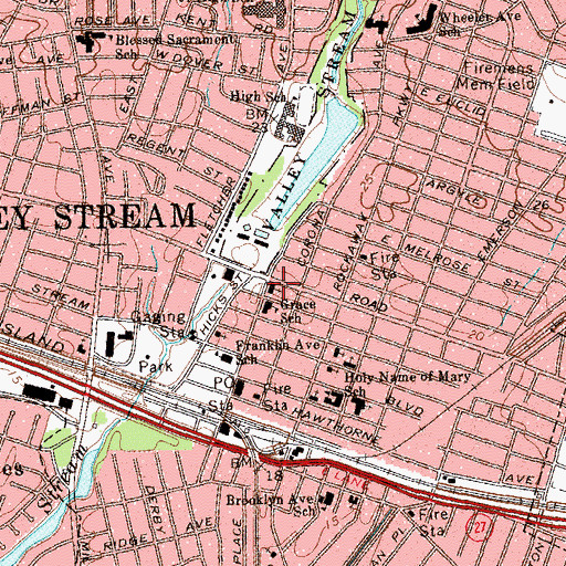 Topographic Map of Grace United Methodist Church, NY