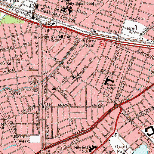 Topographic Map of Lutheran Church of Our Savior, NY