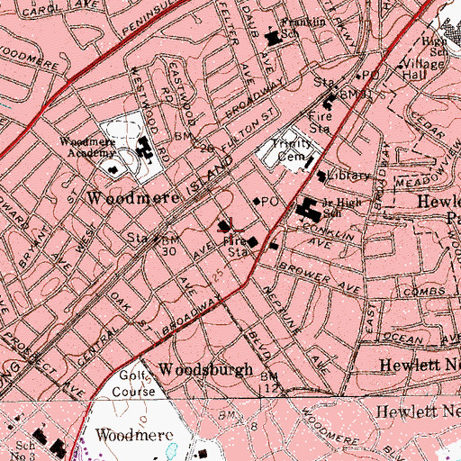 Topographic Map of Congregation Sons of Israel, NY
