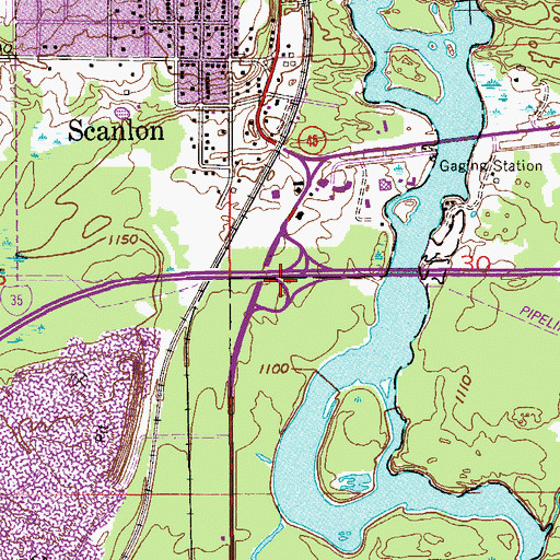 Topographic Map of Interchange 239, MN
