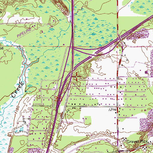 Topographic Map of Interchange 237, MN