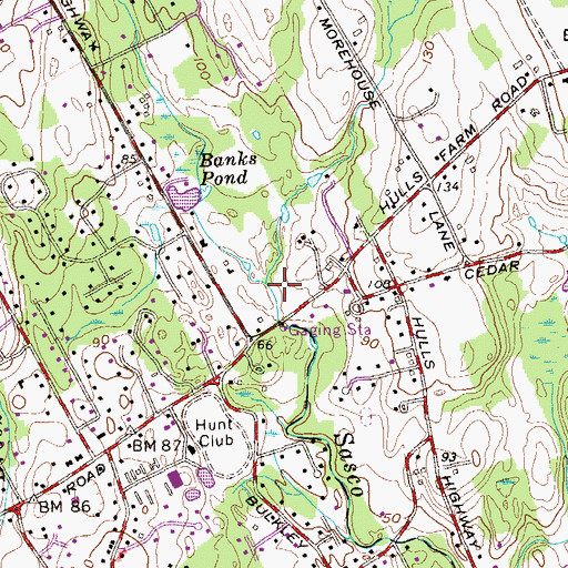 Topographic Map of Great Brook, CT