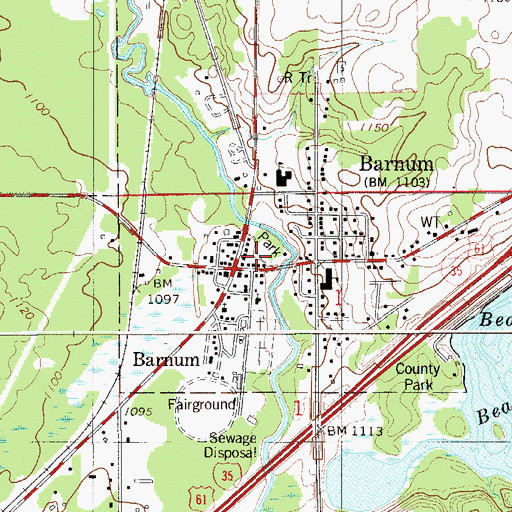 Topographic Map of Jesus Center Church, MN