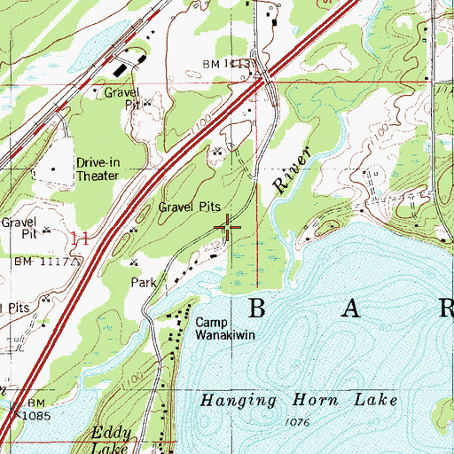 Topographic Map of J's Trailer Park, MN