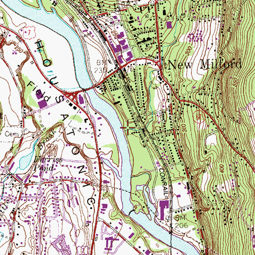 Topographic Map of Great Brook, CT