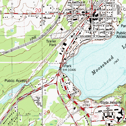 Topographic Map of Ervid T Clemons Memorial Park, MN