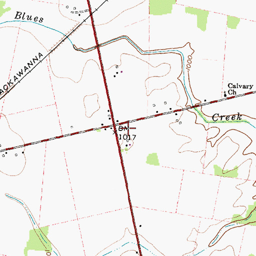 Topographic Map of Taylor Centre Post Office (historical), OH