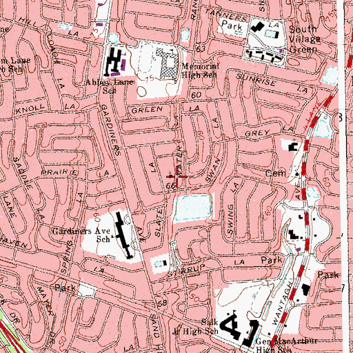 Topographic Map of Saint Francis Episcopal Church, NY