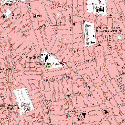 Topographic Map of Saint Mark the Evangelist Episcopal Church, NY
