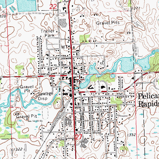 Topographic Map of E L Peterson Park, MN