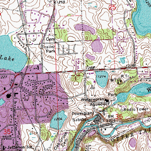 Topographic Map of Northeast Park, MN
