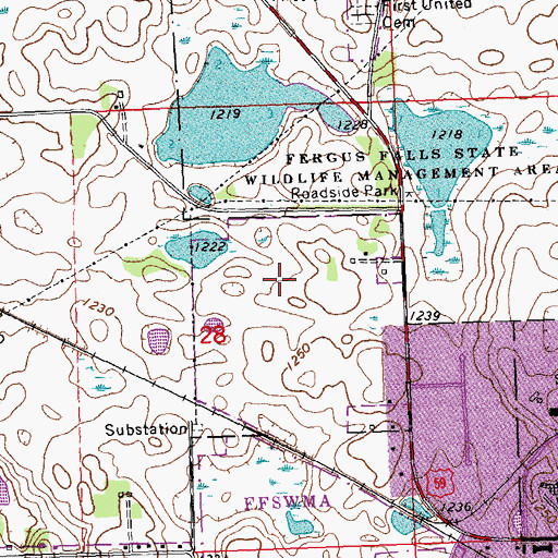 Topographic Map of I-94 Speedway, MN