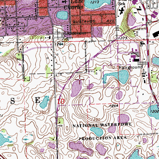Topographic Map of Prairie Wetlalnds Learning Center, MN