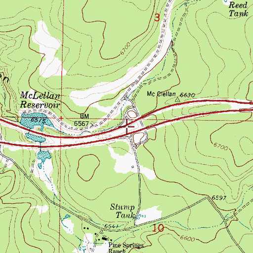 Topographic Map of Devil Dog Interchange, AZ