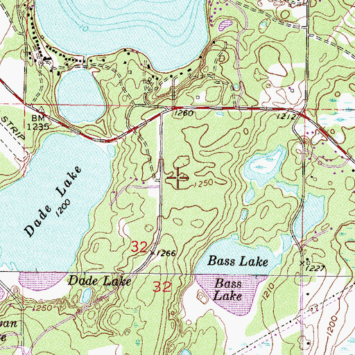 Topographic Map of Madden's the Classic Golf Course, MN