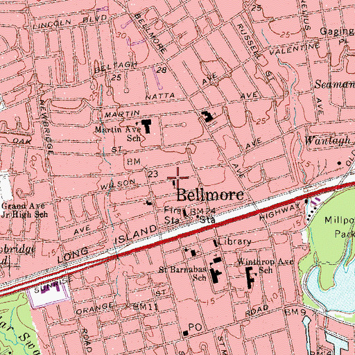 Topographic Map of Christian Joy Fellowship Church, NY