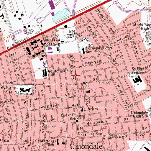 Topographic Map of Saint Michael's Ukrainian Orthodox Church, NY