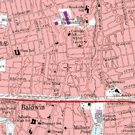 Topographic Map of Refuge Church of Christ, NY