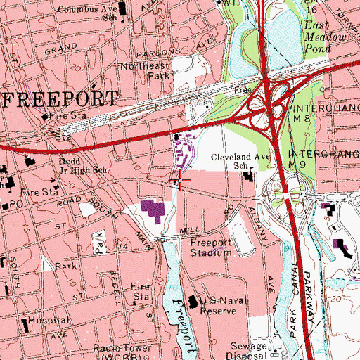 Topographic Map of Second Baptist Church, NY