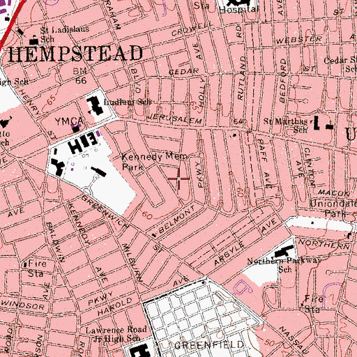 Topographic Map of All Nations Apostolic Tabernacle Church, NY