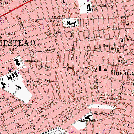 Topographic Map of Bible Vision Church of God, NY