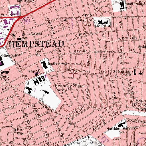 Topographic Map of God's Miracle Temple, NY