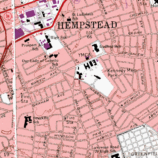 Topographic Map of New Hope Mission Church, NY