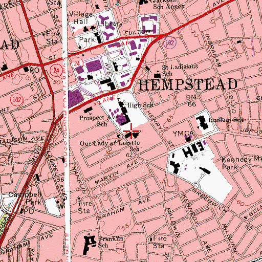 Topographic Map of Our Lady of Loretto Catholic Church, NY