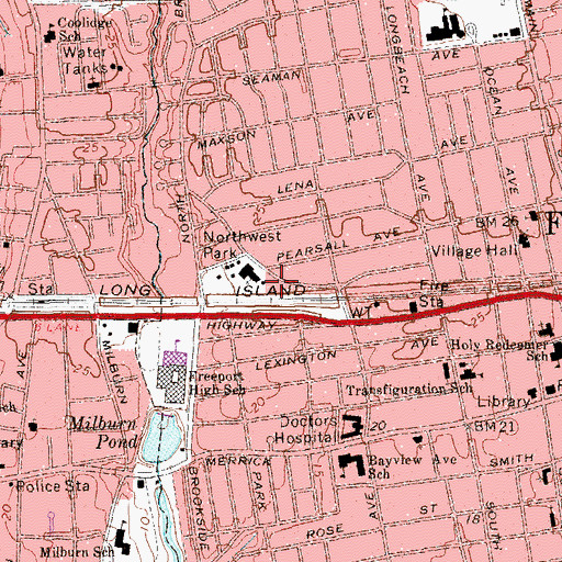 Topographic Map of Congregation Bnai Israel, NY