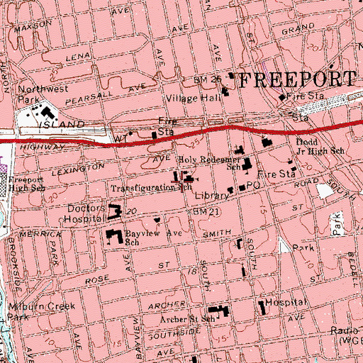 Topographic Map of Pentecostal Maranatha Church, NY