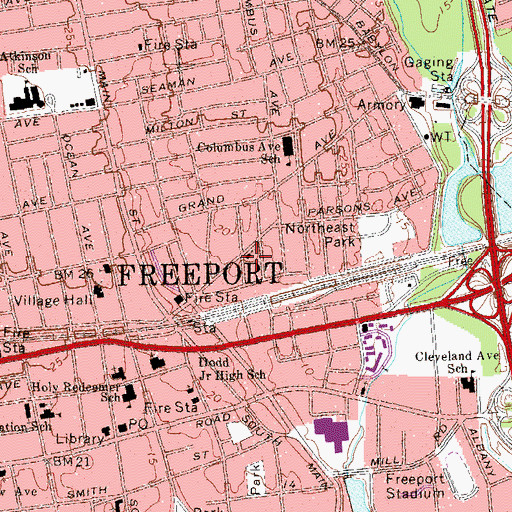 Topographic Map of Refuge Apostolic Church of Jesus Christ, NY