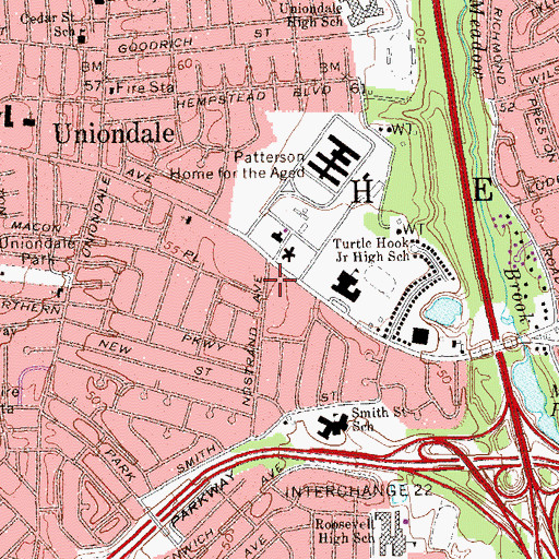 Topographic Map of Grace Cathedral International, NY