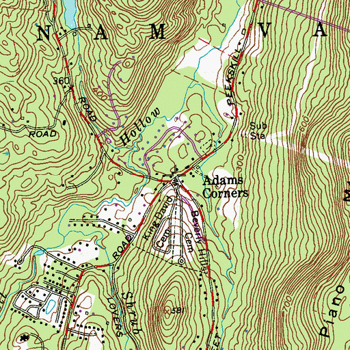Topographic Map of Schoolhouse Museum, NY
