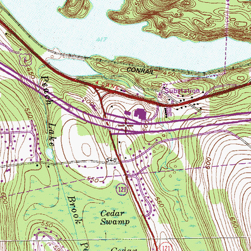 Topographic Map of Interchange 21, NY