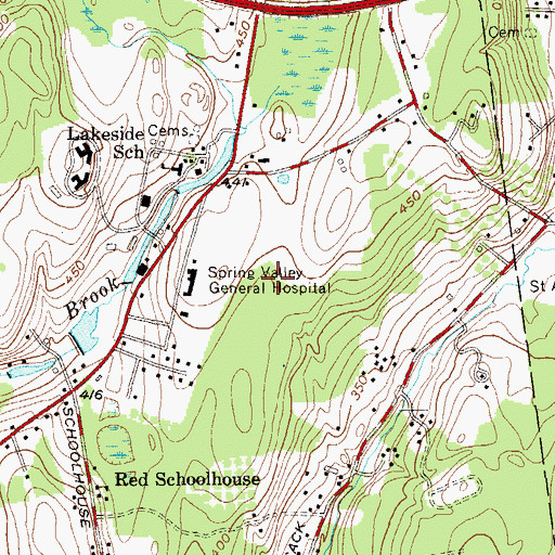 Topographic Map of Eldorado Elementary School, NY