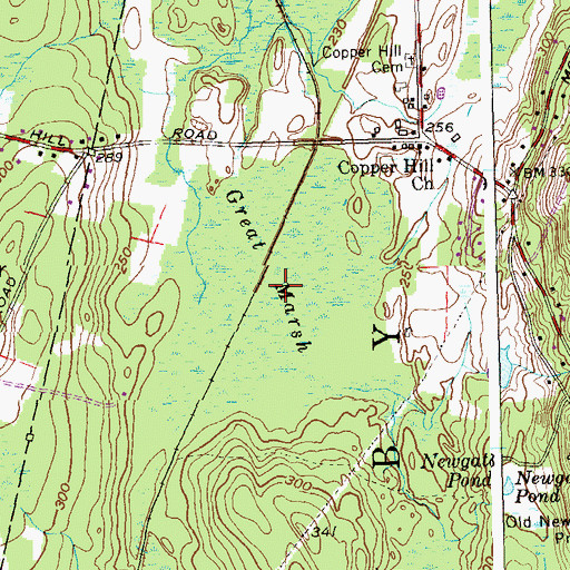Topographic Map of Great Marsh, CT