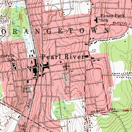 Topographic Map of Franklin Avenue Elementary School, NY