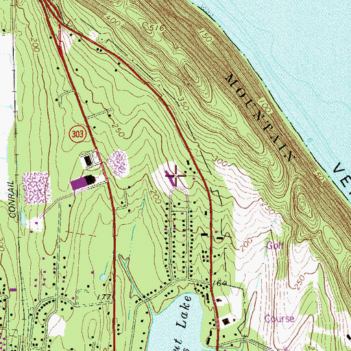 Topographic Map of Lakewood Elementary School, NY
