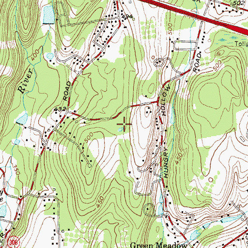 Topographic Map of Margetts Elementary School, NY