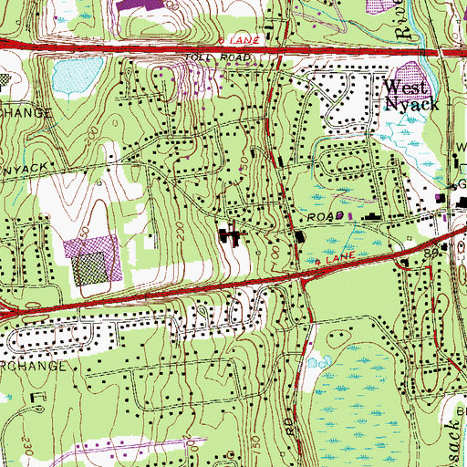 Topographic Map of West Nyack Elementary School, NY