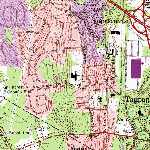 Topographic Map of William O Schaefer Elementary School, NY