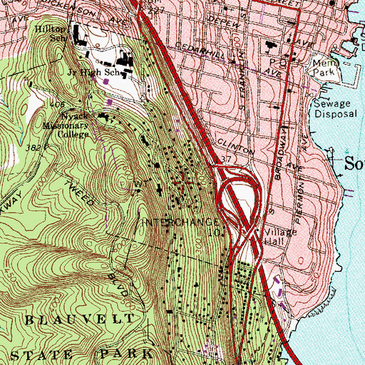 Topographic Map of Harmony Hall, NY