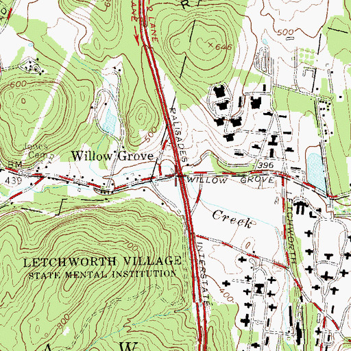 Topographic Map of Interchange 14, NY