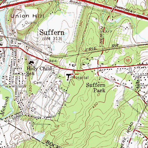 Topographic Map of Good Samaritan Hospital, NY
