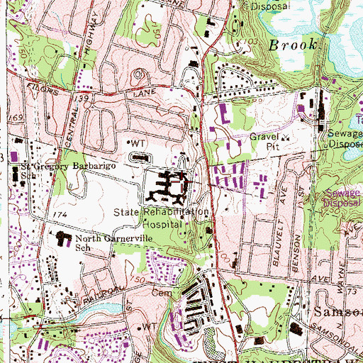 Topographic Map of Helen Hayes Hospital, NY