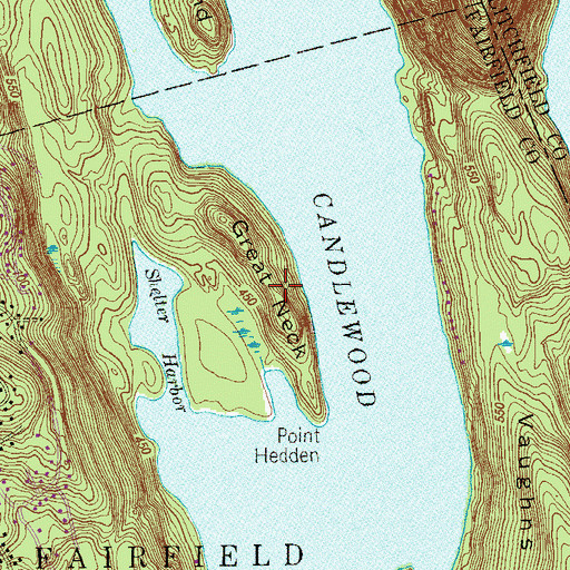 Topographic Map of Great Neck, CT